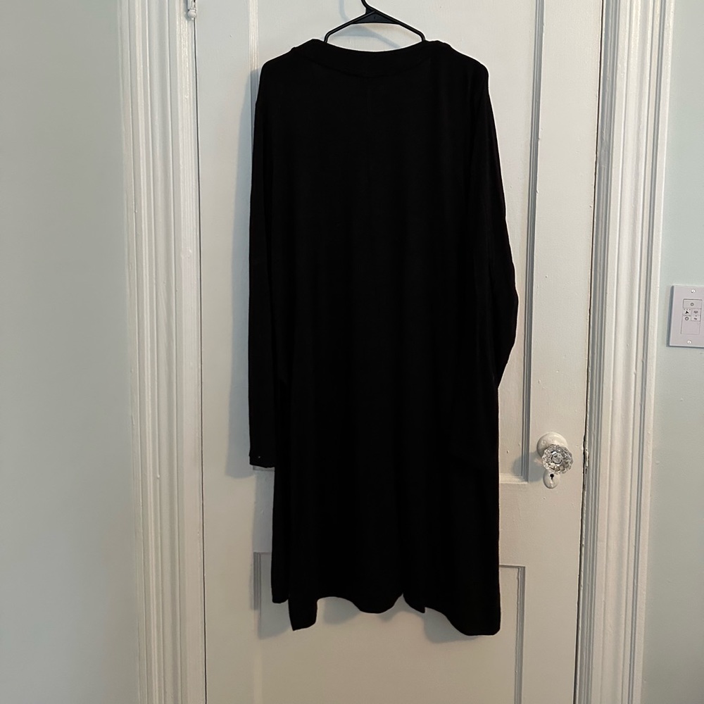 All Worthy Hunter McGrady Button Front Knee Length Cardigan - Black Size XL - Picture 4 of 4